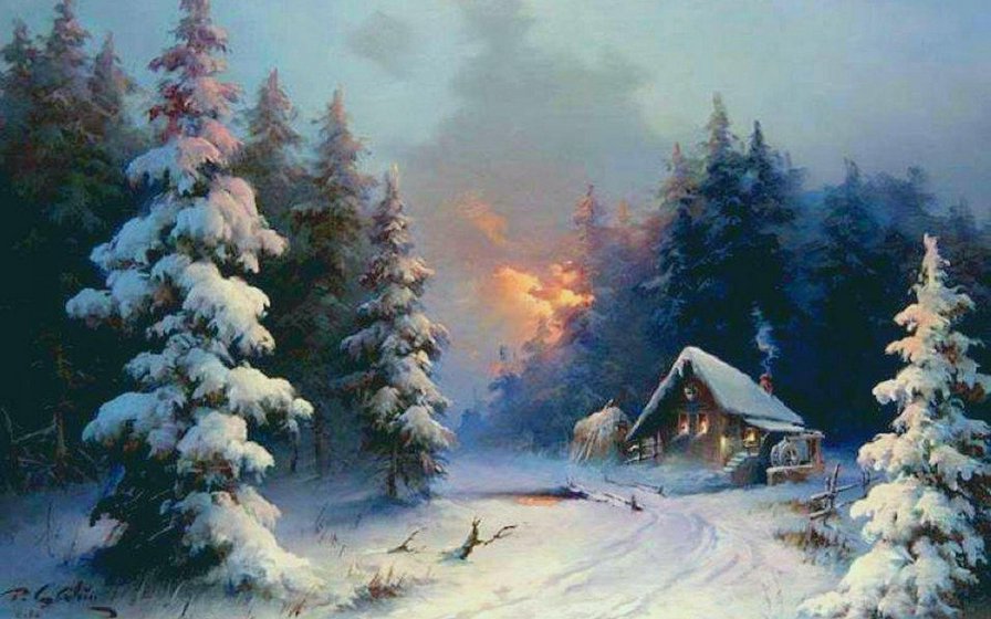 лесная избушка - оригинал