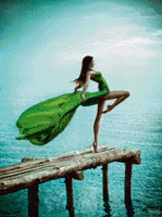 Грация - красиво, вода, платье, девушка - предпросмотр