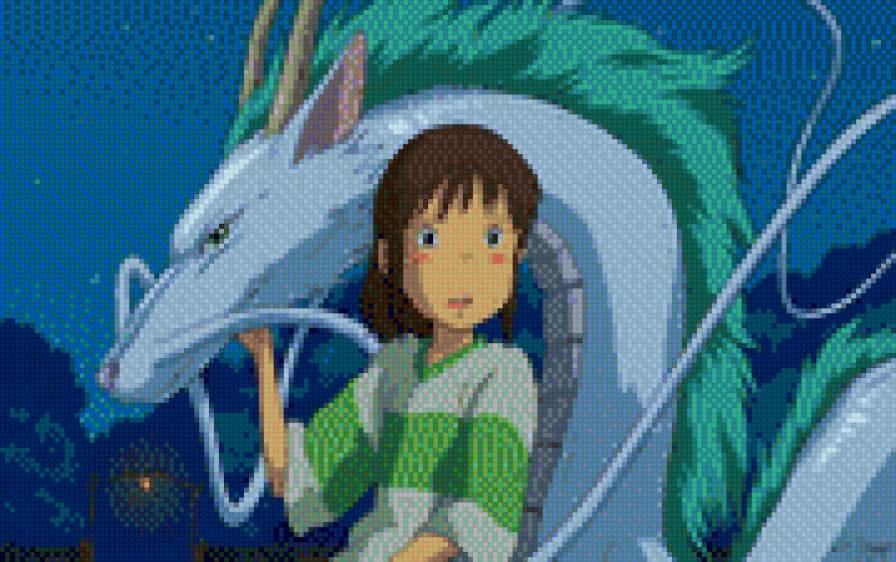 Тихиро и дракон Хаку - дракон хаку, хаяо миядзаки, унесенные призраками, тихиро - предпросмотр