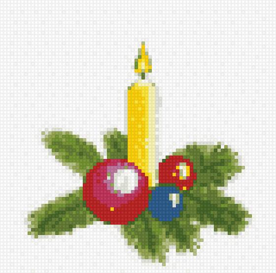 Простая свечка - свечка, новый год - предпросмотр