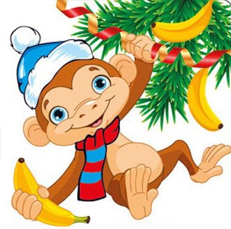Год обезьяны - новый год, обезьяна - оригинал