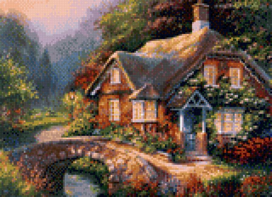 Дом - пейзаж, дом - предпросмотр