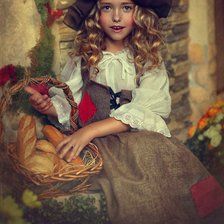 Схема вышивки «девочка-крестьянка»