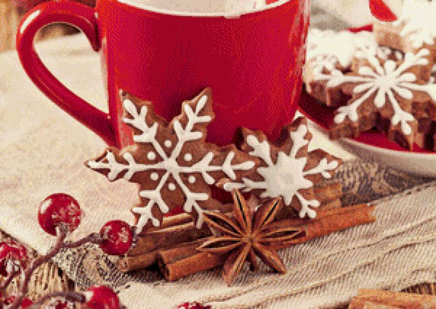 теплое счастье - новый год, снежинки, корица - предпросмотр