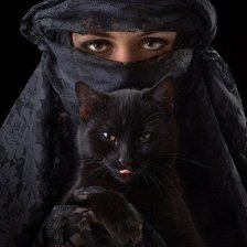 Схема вышивки «кот»