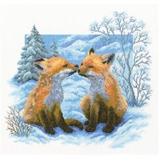 Схема вышивки «лисята»