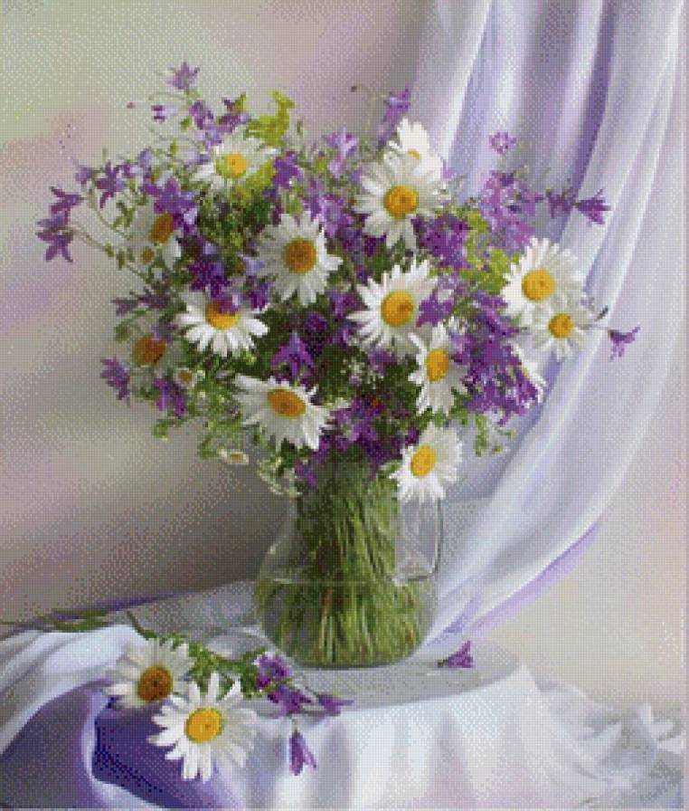 Ромашки и колокольчики - предпросмотр