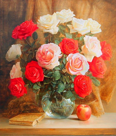 Букет роз. - цветы, розы - оригинал