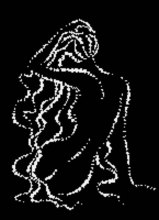 szkic kobiety - jednokolorowy - предпросмотр