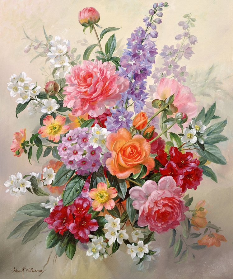 Альберт Вильямс 8 - живопись, цветы, натюрморт, красота, картина - оригинал