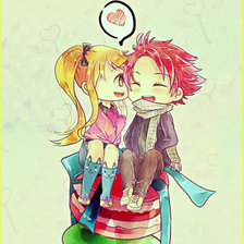 Схема вышивки «Нацу и Люси»