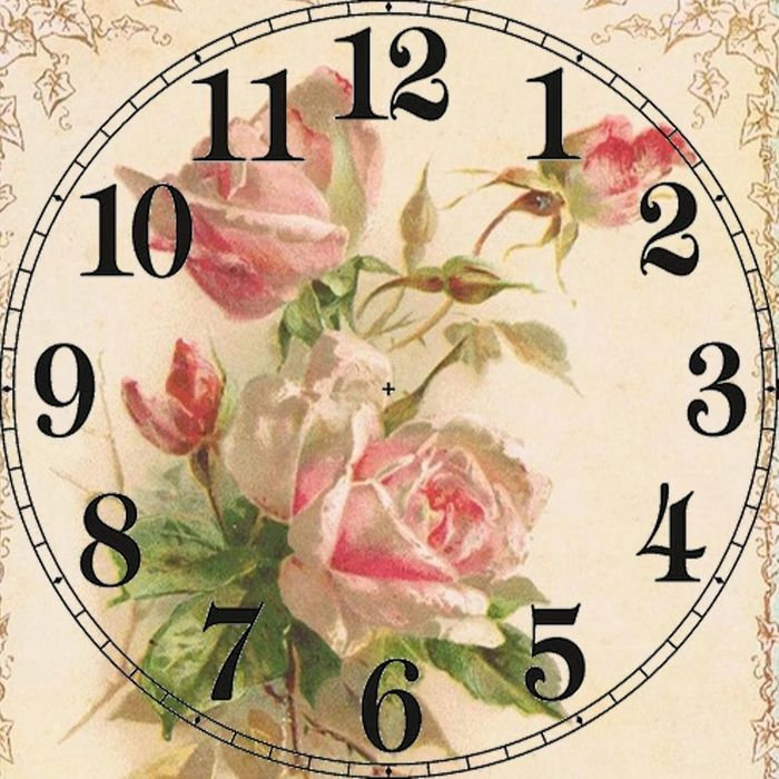 часы - циферблат часы розы время - оригинал
