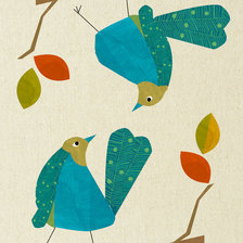 Оригинал схемы вышивки «Blue love bird» (№1073750)
