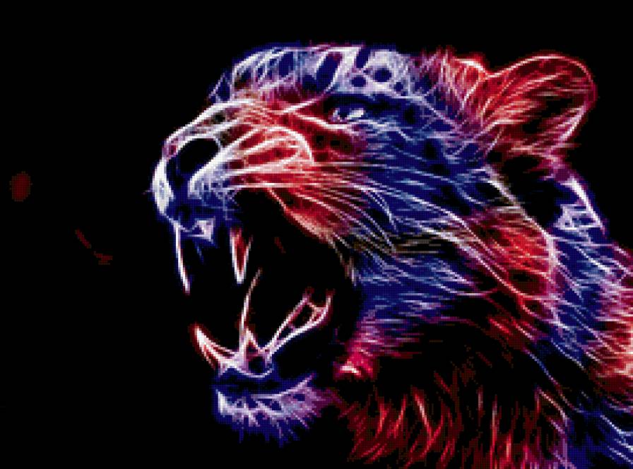Электрический леопард - художница minimoo64, плагин fractalius, фрактальные животные - предпросмотр