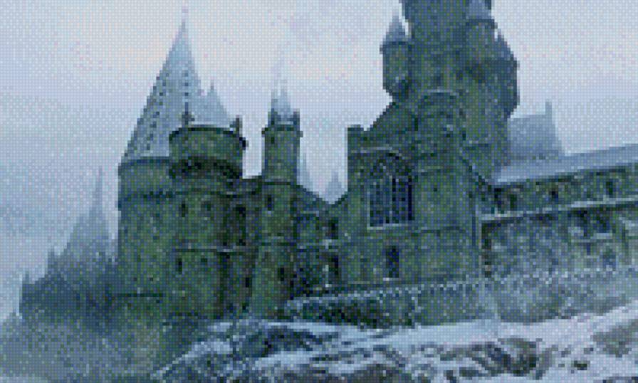 замок - замок, зима, снег - предпросмотр