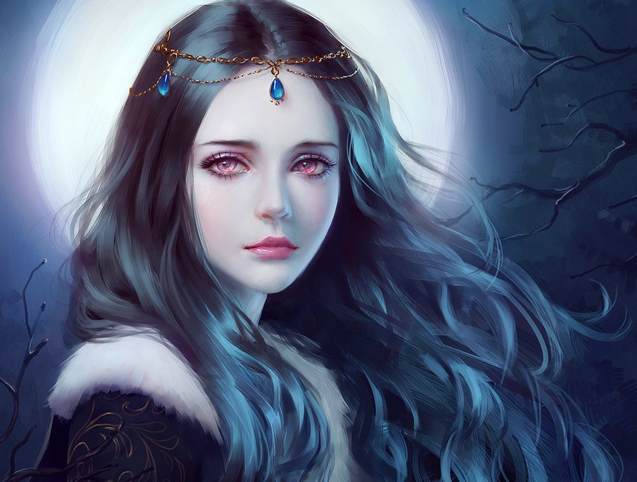 Ангел печали - фэнтези, девушка, портрет, красивая, мистика - оригинал