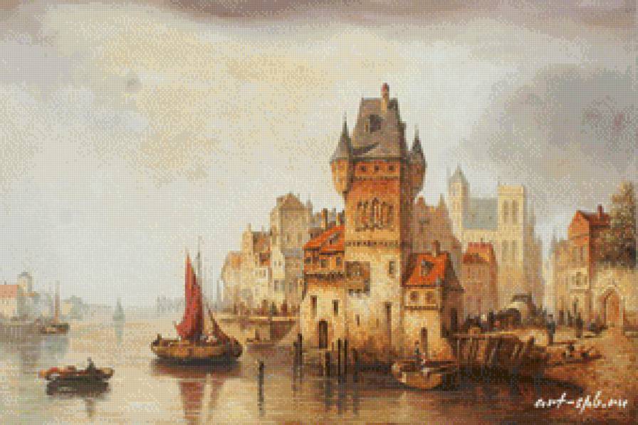 городской пейзаж - пейзаж, море, город - предпросмотр