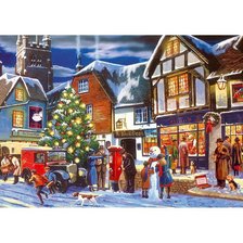 Схема вышивки «Новогодняя суета»