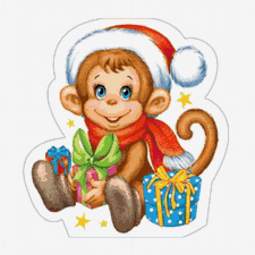 Новый год обезьян. Обезьяна новый год. Новогодняя мартышка. Год обезьяны открытки. Открытки с изображением обезьяны.