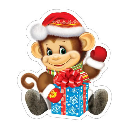 Новогодняя - подушка, детские, новогодняя, животные - оригинал