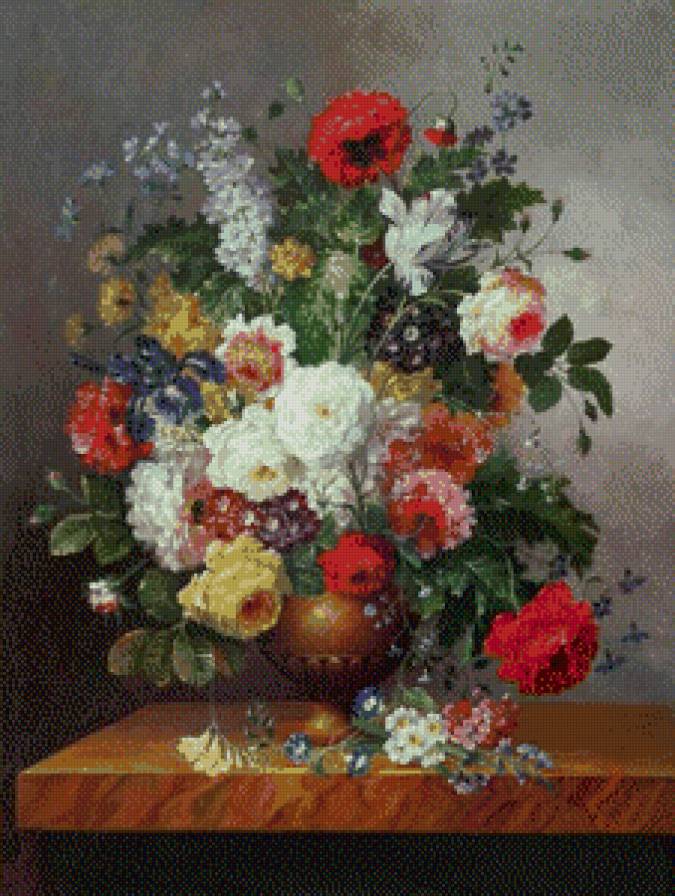 Букет цветов большой - пионы, цветы, розы - предпросмотр