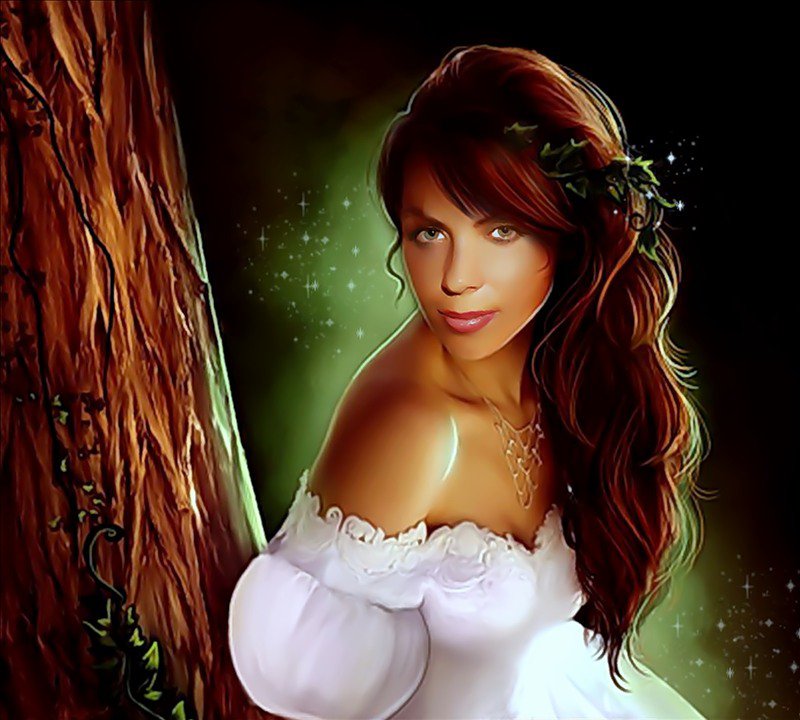 Девушка - красивая, девушка, портрет, фэнтези, мистика - оригинал