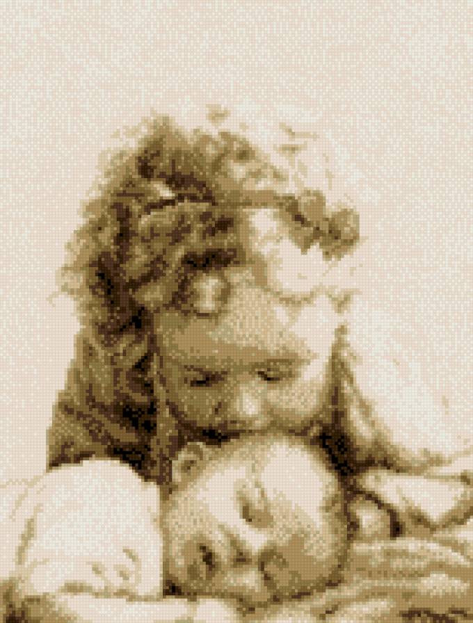 девочка и малыш - предпросмотр