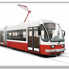 Схема вышивки «Трехсекционный трамвай»