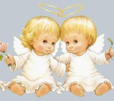 Схема вышивки «Два ангелочка»