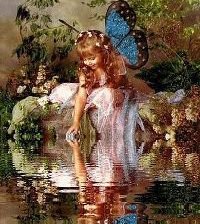 Схема вышивки «Девочка-фея»