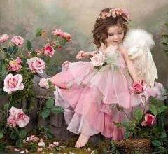 Ангелочек с розами - оригинал