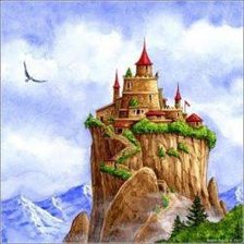 Схема вышивки «Сказочный замок на горе»