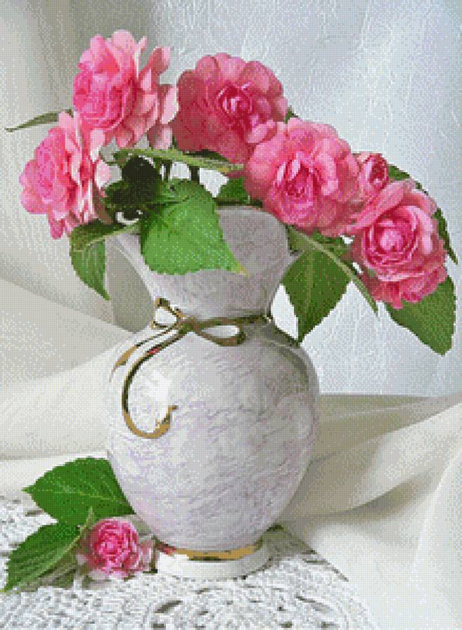 Цветы - живопись, цветы, красота, букет, картина - предпросмотр