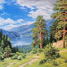 Схема вышивки «Летний пейзаж»