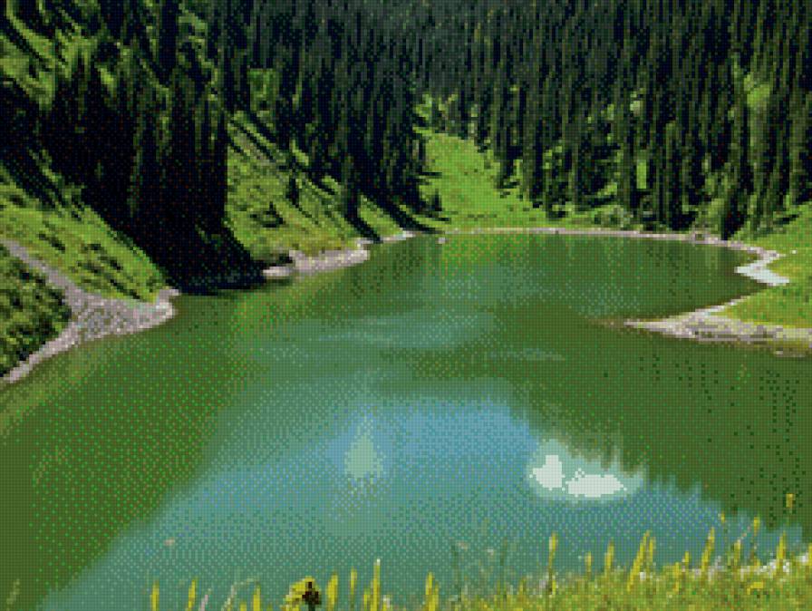 Зеленое озеро - горное озеро, озеро, горы - предпросмотр