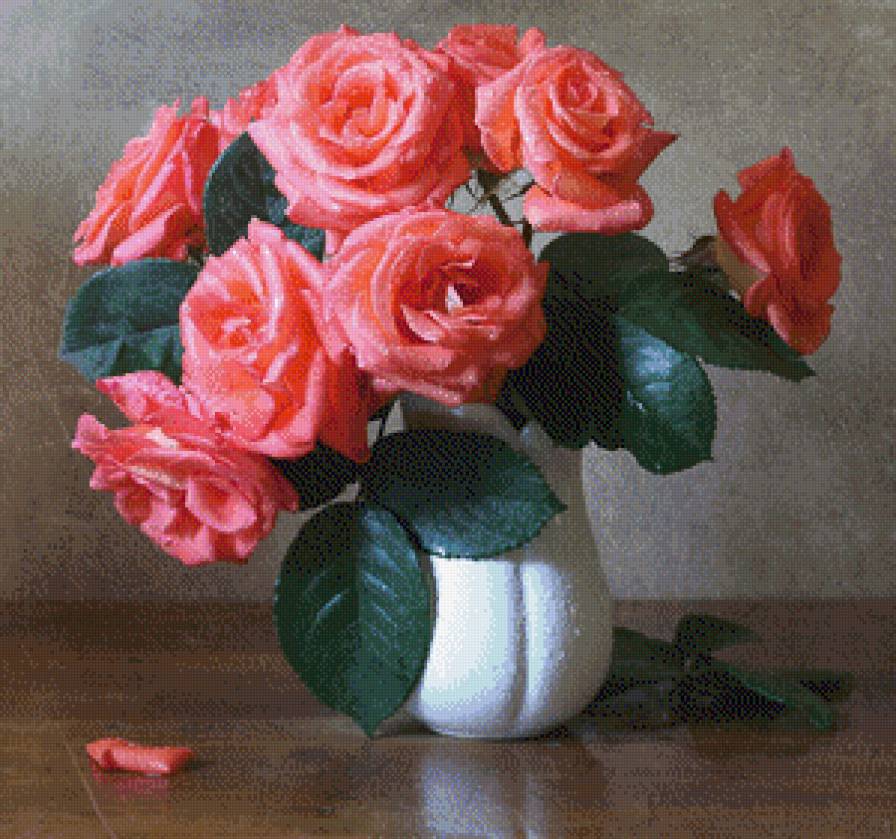 Цветы - цветы, живопись, букет, картина, красота - предпросмотр