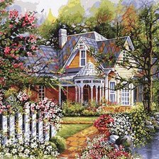 Схема вышивки «Домик 1»