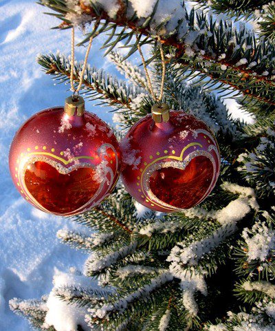 Новогодние игрушки - новый год, елка, игрушки - оригинал