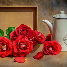 Оригинал схемы вышивки «Красные розы» (№1081673)