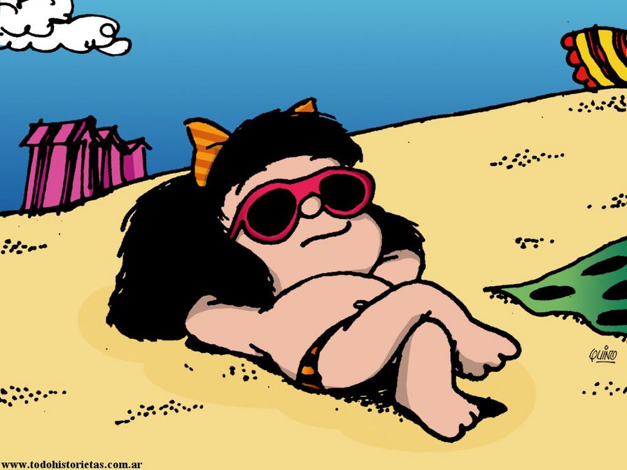 Mafalda en la playa - infantiles - оригинал