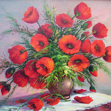 Схема вышивки «Маки»