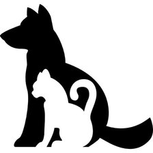 Схема вышивки «silueta perro y gato»