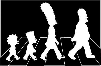 silueta simpsons - оригинал