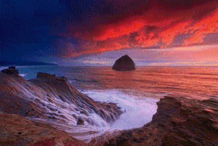 Море,волна - море, скалы, волна, небо - предпросмотр