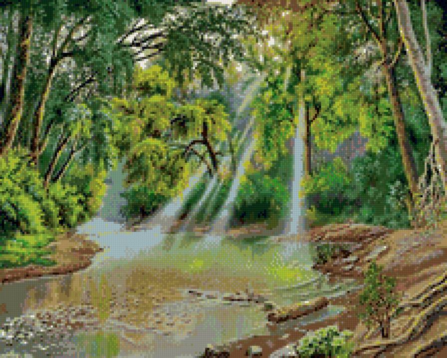 утро в лесу - пейзаж - предпросмотр