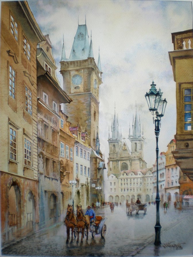 Улочка Праги - прага, европа, улица, город - оригинал