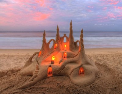 Замок из песка - море, песок - оригинал