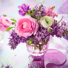 Схема вышивки «"Роза и сирень"»