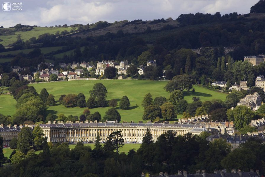 Горное население - деревья.дома, горы - оригинал