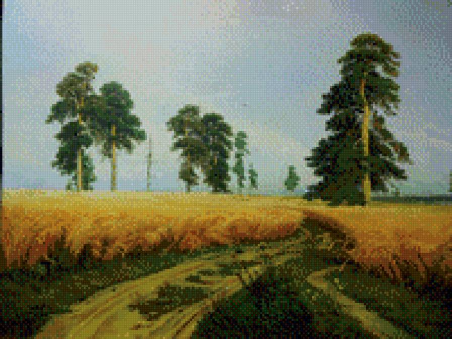 Рожь с картины И.Шишкина - художника и.шишкина, картина, лето, рожь, пейзаж - предпросмотр